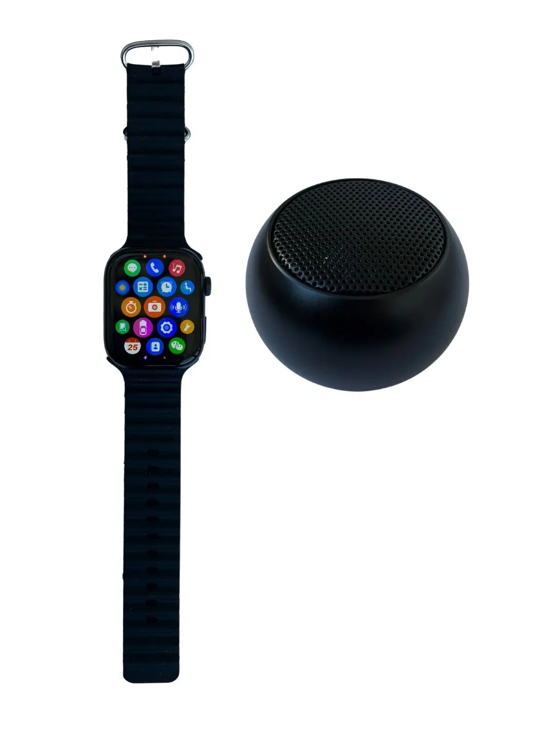 D-P9 Smartwatch & Wireless Headphones Set | 2.2” Display, 7 Straps, Speaker & Wireless Charger