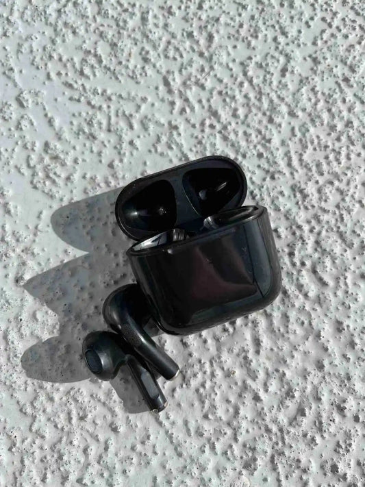 Earphones black pro4 open earbuds.