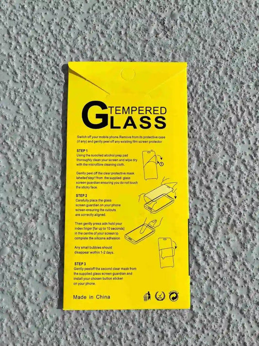 Screen protector, tempered glass manual for iPhone Apple.